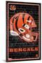 NFL Cincinnati Bengals - Neon Helmet 23-Trends International-Mounted Poster