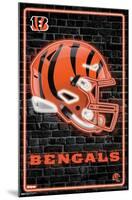NFL Cincinnati Bengals - Neon Helmet 23-Trends International-Mounted Poster
