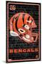 NFL Cincinnati Bengals - Neon Helmet 23-Trends International-Mounted Poster