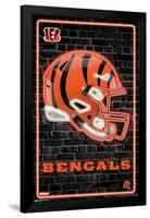 NFL Cincinnati Bengals - Neon Helmet 23-Trends International-Framed Poster