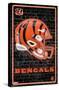 NFL Cincinnati Bengals - Neon Helmet 23-Trends International-Stretched Canvas