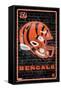 NFL Cincinnati Bengals - Neon Helmet 23-Trends International-Framed Stretched Canvas