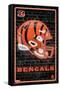 NFL Cincinnati Bengals - Neon Helmet 23-Trends International-Framed Stretched Canvas