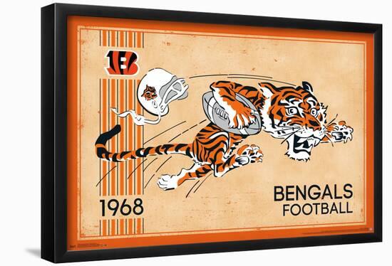 NFL Cincinnati Bengals - Retro Logo 14-Trends International-Framed Poster