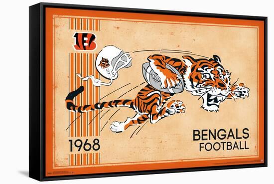 NFL Cincinnati Bengals - Retro Logo 14-Trends International-Framed Stretched Canvas