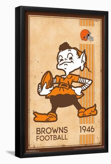 NFL Cleveland Browns - Retro Logo 14-Trends International-Framed Poster