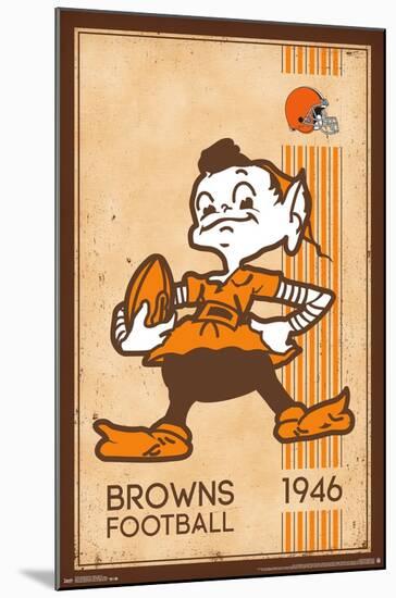 NFL Cleveland Browns - Retro Logo 14-Trends International-Mounted Poster