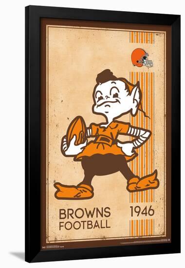 NFL Cleveland Browns - Retro Logo 14-Trends International-Framed Poster