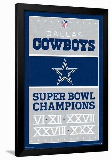 NFL Dallas Cowboys - Champions 13-Trends International-Framed Poster