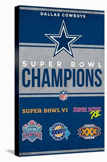 NFL Dallas Cowboys - Champions 23-Trends International-Stretched Canvas