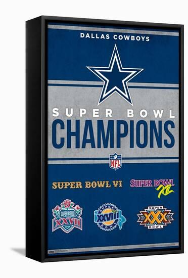 NFL Dallas Cowboys - Champions 23-Trends International-Framed Stretched Canvas