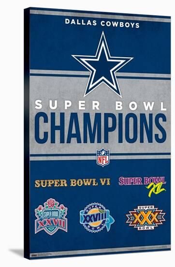 NFL Dallas Cowboys - Champions 23-Trends International-Stretched Canvas