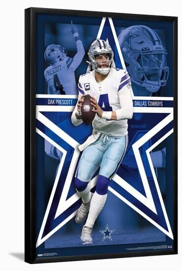 NFL Dallas Cowboys - Dak Prescott 22-Trends International-Framed Poster