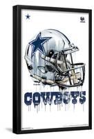 NFL Dallas Cowboys - Drip Helmet 20-Trends International-Framed Poster