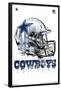 NFL Dallas Cowboys - Drip Helmet 20-Trends International-Framed Poster