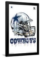 NFL Dallas Cowboys - Drip Helmet 20-Trends International-Framed Poster