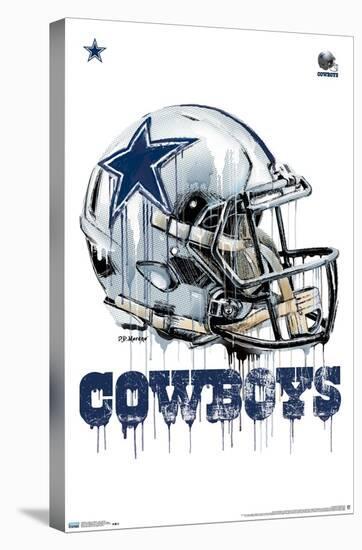 NFL Dallas Cowboys - Drip Helmet 20-Trends International-Stretched Canvas