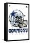NFL Dallas Cowboys - Drip Helmet 20-Trends International-Framed Stretched Canvas