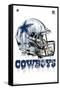 NFL Dallas Cowboys - Drip Helmet 20-Trends International-Framed Stretched Canvas