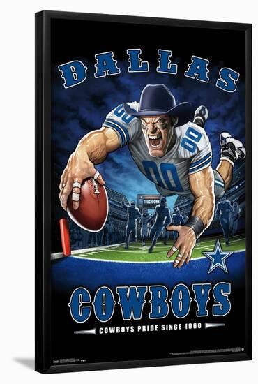 NFL Dallas Cowboys - End Zone 17-Trends International-Framed Poster