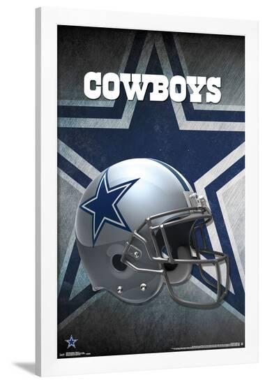 NFL: Dallas Cowboys- Helmet Logo--Framed Poster