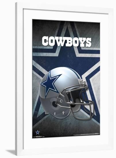 NFL: Dallas Cowboys- Helmet Logo-null-Framed Poster