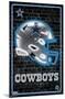 NFL Dallas Cowboys - Neon Helmet 23-Trends International-Mounted Poster