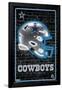 NFL Dallas Cowboys - Neon Helmet 23-Trends International-Framed Poster