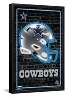 NFL Dallas Cowboys - Neon Helmet 23-Trends International-Framed Poster