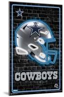 NFL Dallas Cowboys - Neon Helmet 23-Trends International-Mounted Poster