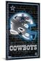 NFL Dallas Cowboys - Neon Helmet 23-Trends International-Mounted Poster