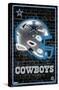 NFL Dallas Cowboys - Neon Helmet 23-Trends International-Stretched Canvas
