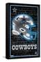 NFL Dallas Cowboys - Neon Helmet 23-Trends International-Framed Stretched Canvas