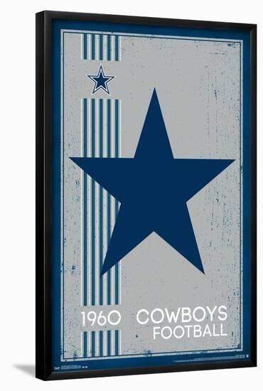 NFL Dallas Cowboys - Retro Logo 14-Trends International-Framed Poster