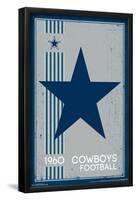 NFL Dallas Cowboys - Retro Logo 14-Trends International-Framed Poster