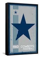 NFL Dallas Cowboys - Retro Logo 14-Trends International-Framed Stretched Canvas