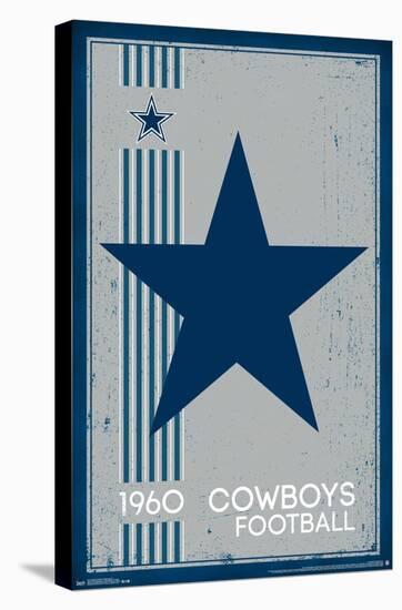 NFL Dallas Cowboys - Retro Logo 14-Trends International-Stretched Canvas