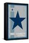 NFL Dallas Cowboys - Retro Logo 14-Trends International-Framed Stretched Canvas