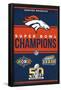 NFL Denver Broncos - Champions 23-Trends International-Framed Poster