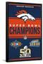 NFL Denver Broncos - Champions 23-Trends International-Framed Poster