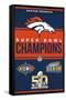 NFL Denver Broncos - Champions 23-Trends International-Framed Stretched Canvas