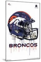 NFL Denver Broncos - Drip Helmet 20-Trends International-Mounted Poster