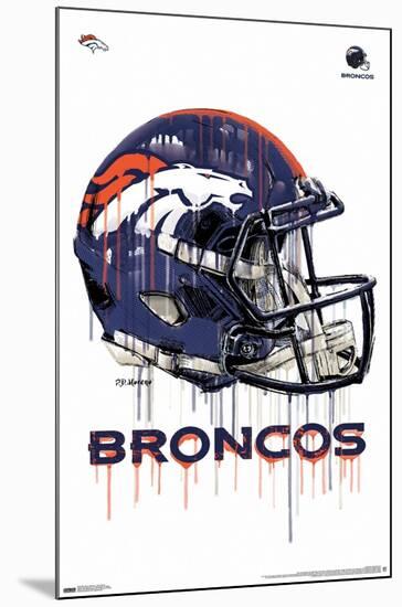 NFL Denver Broncos - Drip Helmet 20-Trends International-Mounted Poster