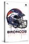 NFL Denver Broncos - Drip Helmet 20-Trends International-Stretched Canvas