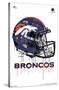 NFL Denver Broncos - Drip Helmet 20-Trends International-Stretched Canvas