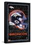 NFL Denver Broncos - Neon Helmet 23-Trends International-Framed Poster