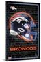 NFL Denver Broncos - Neon Helmet 23-Trends International-Mounted Poster