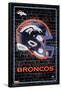 NFL Denver Broncos - Neon Helmet 23-Trends International-Framed Poster
