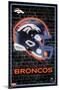 NFL Denver Broncos - Neon Helmet 23-Trends International-Mounted Poster