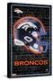 NFL Denver Broncos - Neon Helmet 23-Trends International-Stretched Canvas